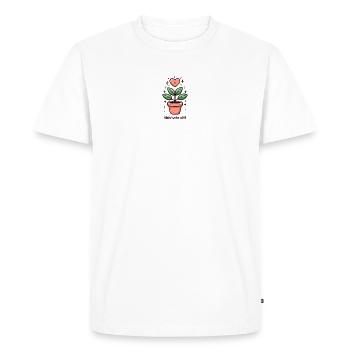 Plants Love - Men's Premium Organic T-Shirt - white - Front - Nico (187cm)