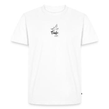 Baptême 2025 Colombe enlevant le Saint- - T-shirt Premium bio Homme - blanc - Devant - Nico (187cm)