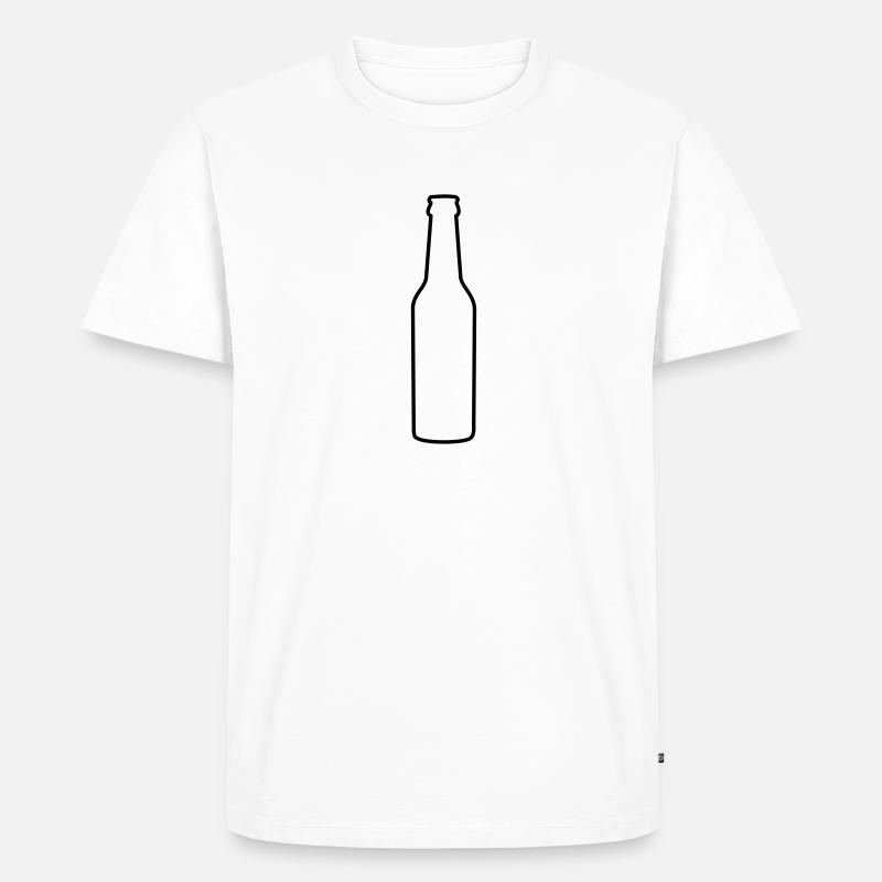 Eine Bierflasche - Männer Premium Bio T-Shirt - Weiß