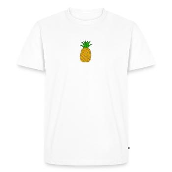 Ananas - T-shirt Premium bio Homme - blanc - Devant - Nico (187cm)