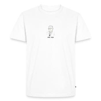 Le pape François - T-shirt Premium bio Homme - blanc - Devant - Nico (187cm)