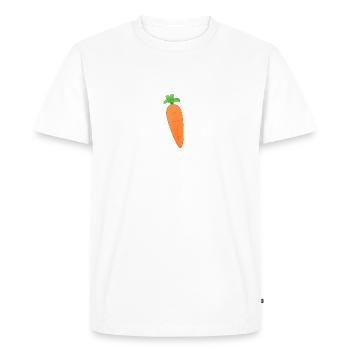 carrot - Men's Premium Organic T-Shirt - white - Front - Nico (187cm)