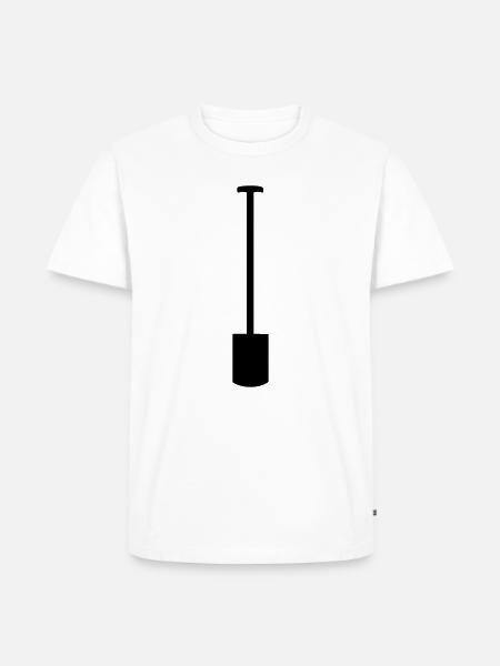 Spaten - Schaufel - Männer Premium Bio T-Shirt - Weiß