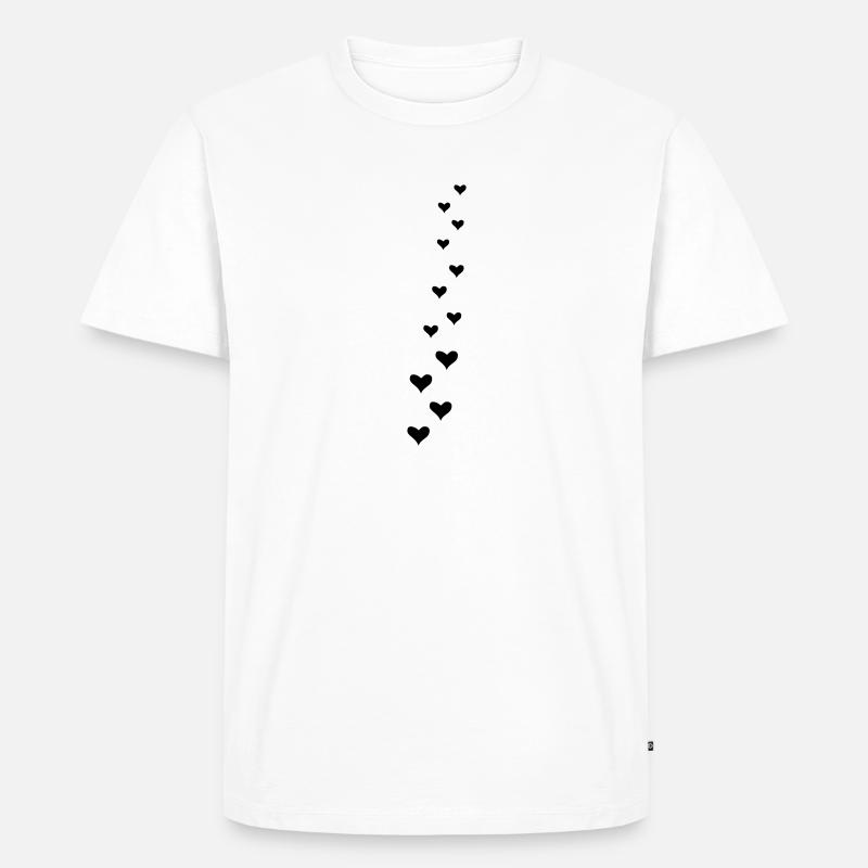 Herzranke - Männer Premium Bio T-Shirt - Weiß
