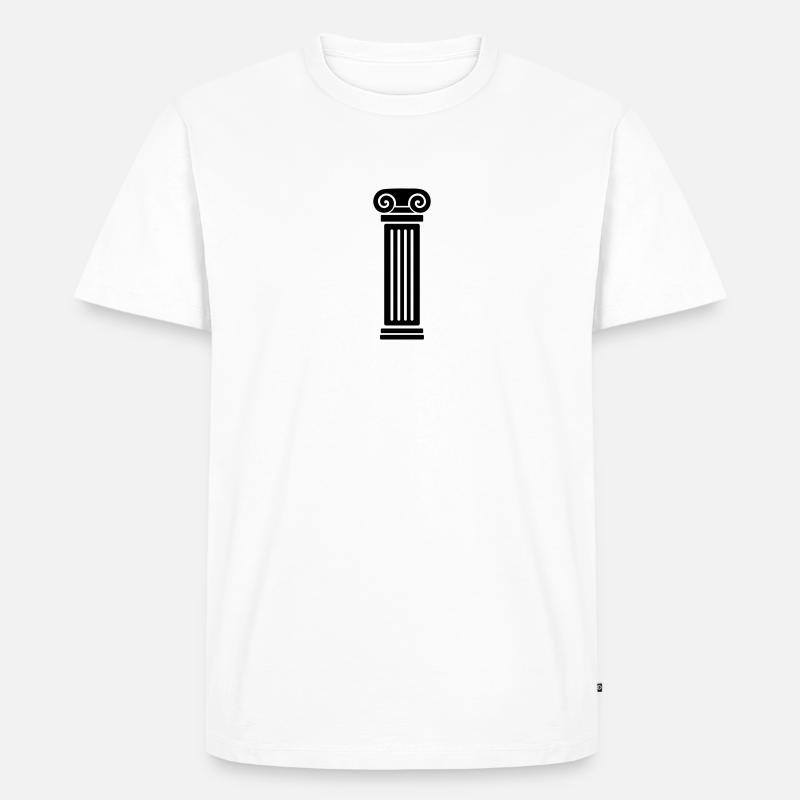 Säule - Männer Premium Bio T-Shirt - Weiß