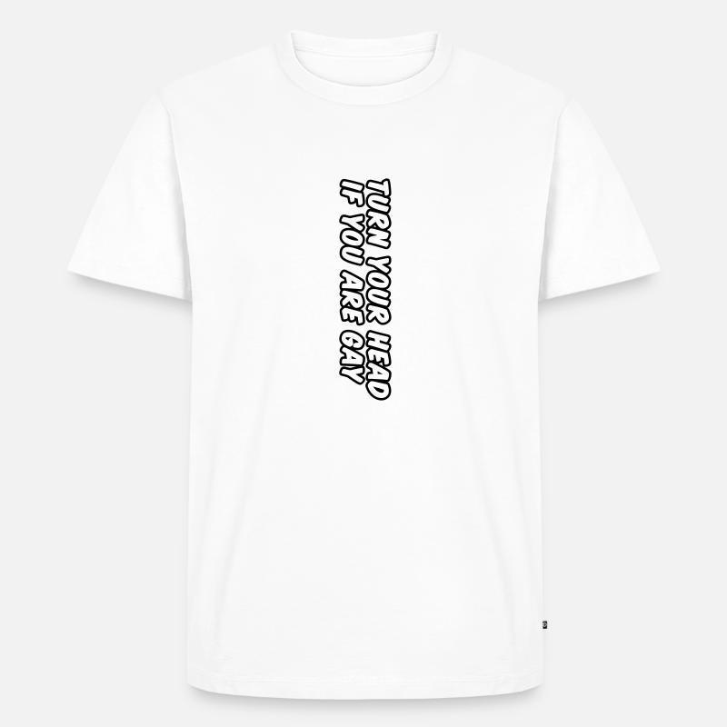 turn your head - Männer Premium Bio T-Shirt - Weiß