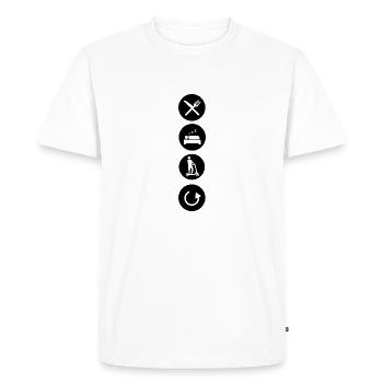 E-Scooter E-Roller Scooter - T-shirt Premium bio Homme - blanc - Devant - Nico (187cm)