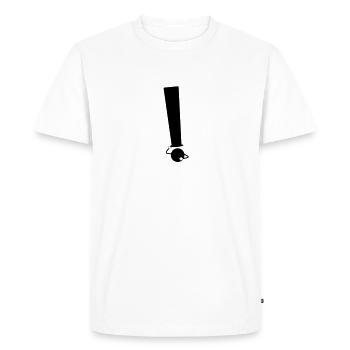 Humoristique Point d'exclamation - T-shirt Premium bio Homme - blanc - Devant - Nico (187cm)