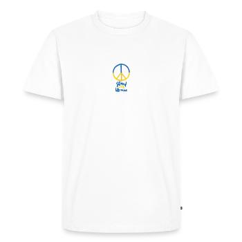 Stand with Ukraine - Men's Premium Organic T-Shirt - white - Front - Nico (187cm)
