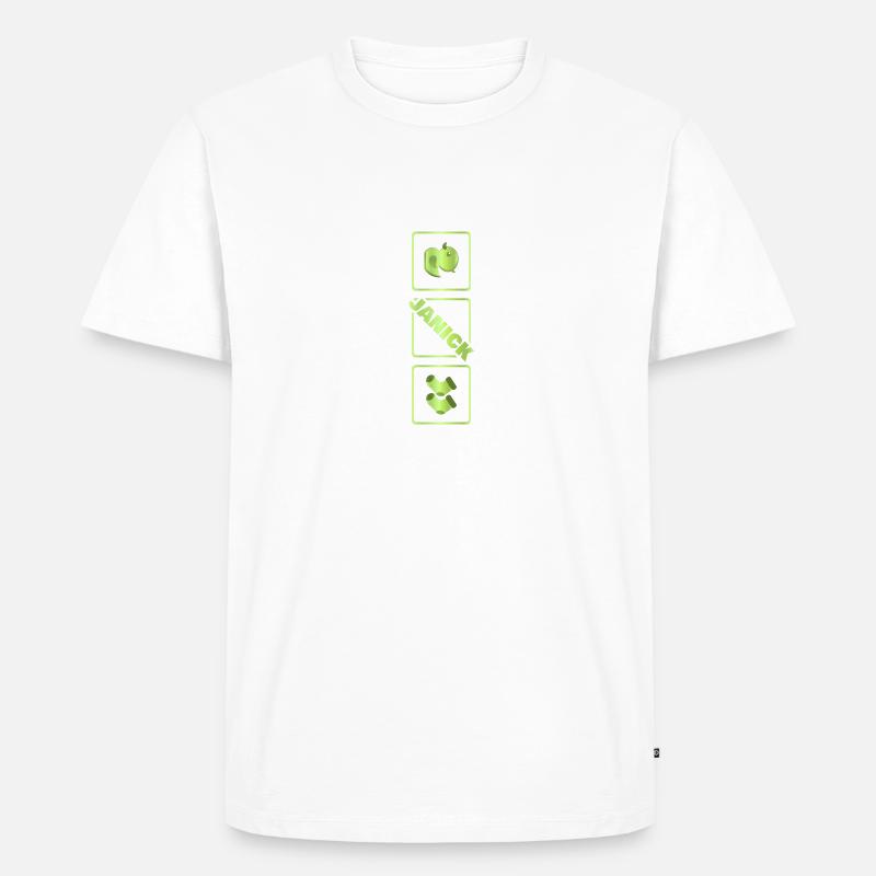 Janick als Geburt - Männer Premium Bio T-Shirt - undefined