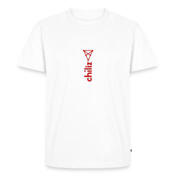 Chiliz Vertical - T-shirt Premium bio Homme - blanc - Devant - Nico (187cm)