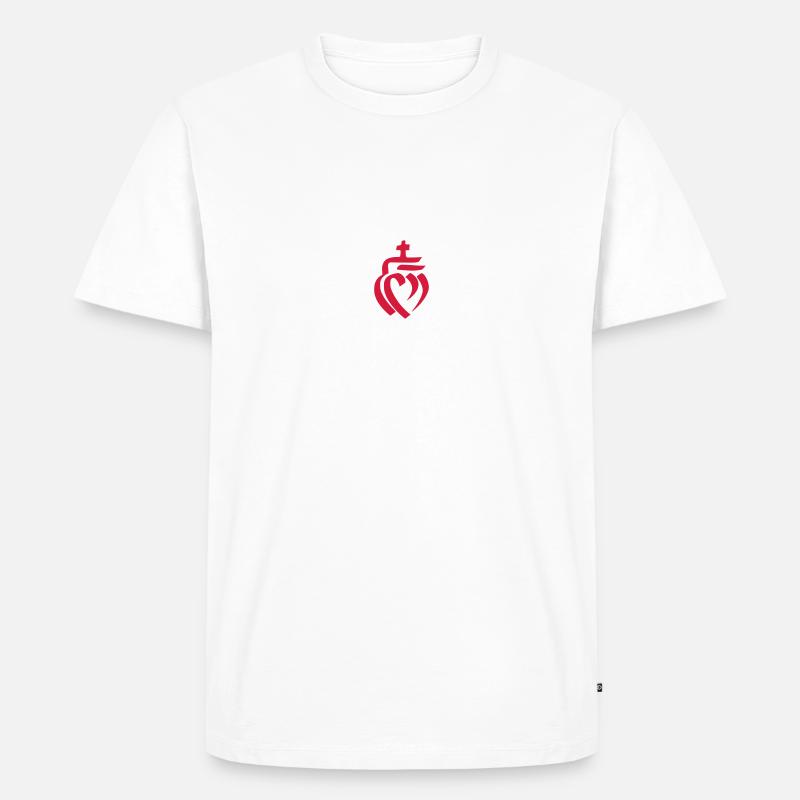 Herz Vendée Vendée - Männer Premium Bio T-Shirt - Weiß