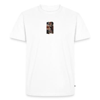 Berger allemand avec drapeau de la Grande-Bretagne - T-shirt Premium bio Homme - blanc - Devant - Nico (187cm)