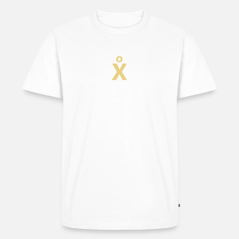 Design "abstrakte Plauzilla Figur" - Männer Premium Bio T-Shirt - Weiß