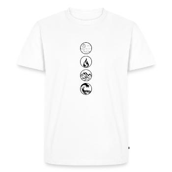 La météo designe tendance - T-shirt Premium bio Homme - blanc - Devant - Nico (187cm)