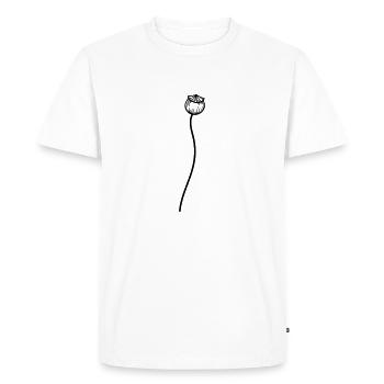 Fleur de pavot 2 - T-shirt Premium bio Homme - blanc - Devant - Nico (187cm)