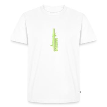 Éclaboussure de couleur Markus - T-shirt Premium bio Homme - blanc - Devant - Nico (187cm)