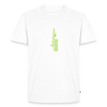 Peintre Peinture Splash de Peintre de couleur Marius - T-shirt Premium bio Homme - blanc - Devant - Nico (187cm)