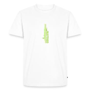 Mattheo comme une touche de couleur - T-shirt Premium bio Homme - blanc - Devant - Nico (187cm)