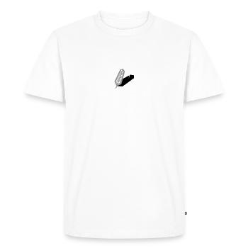 feather - Men's Premium Organic T-Shirt - white - Front - Nico (187cm)