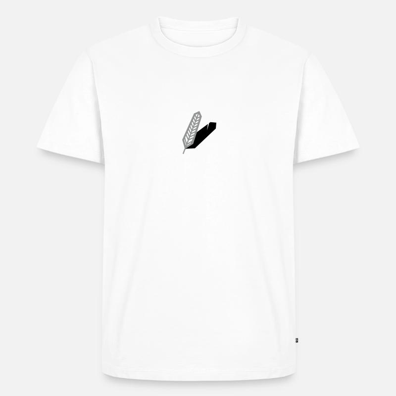 Federn - Männer Premium Bio T-Shirt - Weiß
