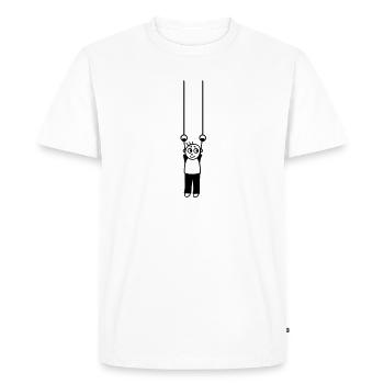 Gymnastics on rings - Men's Premium Organic T-Shirt - white - Front - Nico (187cm)