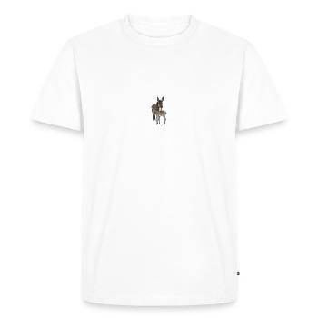 Boutique Hobby de Soraja - T-shirt Premium bio Homme - blanc - Devant - Nico (187cm)