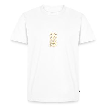 2024 - Men's Premium Organic T-Shirt - white - Front - Nico (187cm)