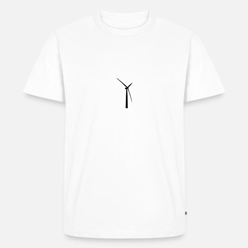 Windrad - Männer Premium Bio T-Shirt - Weiß