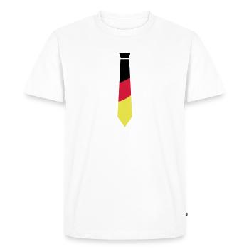 cravate allemagne - T-shirt Premium bio Homme - blanc - Devant - Nico (187cm)