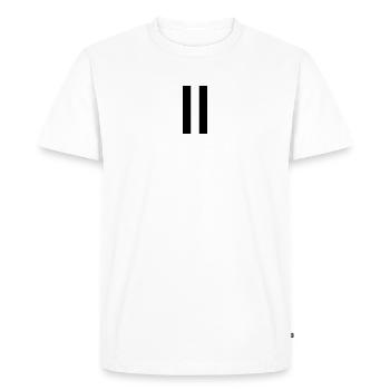 Pause symbole signe cadeau - T-shirt Premium bio Homme - blanc - Devant - Nico (187cm)
