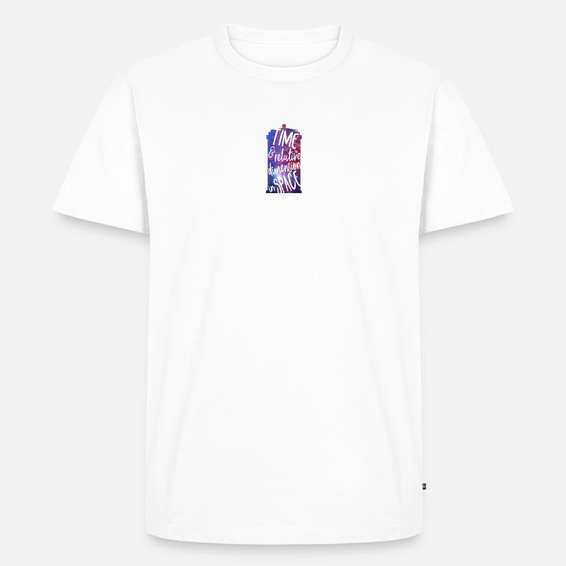 Time and Relative Dimension in Space - Männer Premium Bio T-Shirt - Weiß