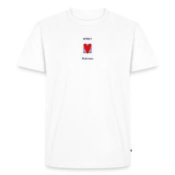 THANK YOU. MISTRESS. THANK YOU MISTRESS. MISTRESS - Men's Premium Organic T-Shirt - white - Front - Nico (187cm)
