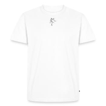 Éclair - T-shirt Premium bio Homme - blanc - Devant - Nico (187cm)