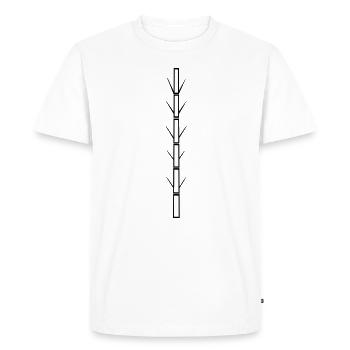 bambou - T-shirt Premium bio Homme - blanc - Devant - Nico (187cm)