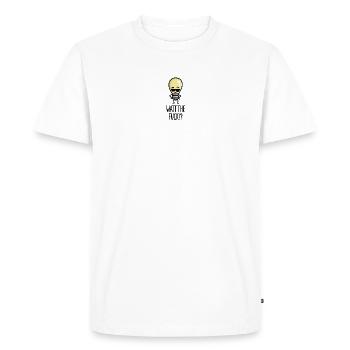 What the fuck funny light bulb pun Watt WTF - Men's Premium Organic T-Shirt - white - Front - Nico (187cm)