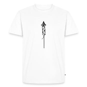 new year's eve rocket boeller fireworks to be ending explo - Men's Premium Organic T-Shirt - white - Front - Nico (187cm)