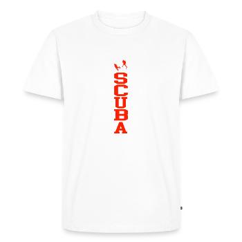 Dicton de la plongée sous-marine - T-shirt Premium bio Homme - blanc - Devant - Nico (187cm)
