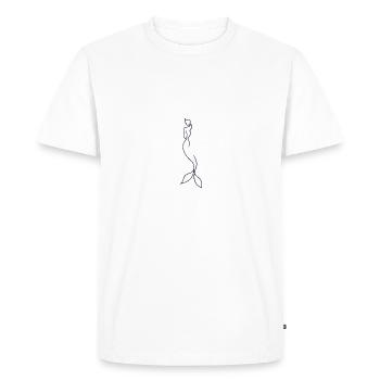 Sirène silhouette conte de fées dessiné à la main - T-shirt Premium bio Homme - blanc - Devant - Nico (187cm)