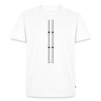 bambou - T-shirt Premium bio Homme - blanc - Devant - Nico (187cm)