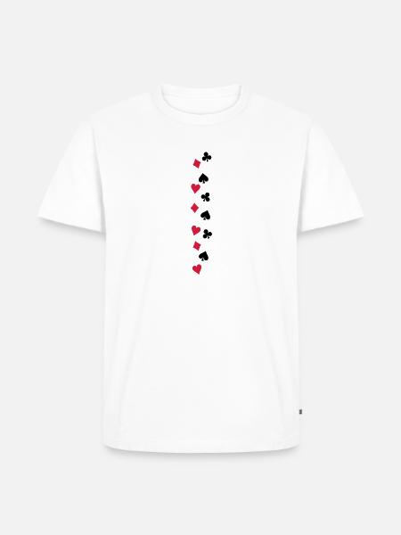 poker_symbole_f2 - Men's Premium Organic T-Shirt - white