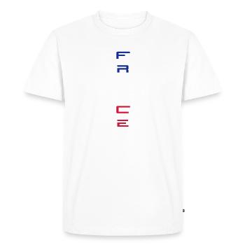 France Logo - T-shirt Premium bio Homme - blanc - Devant - Nico (187cm)