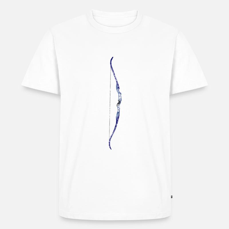Recurvebogen Bogenschießen Bogenschütze - Männer Premium Bio T-Shirt - Weiß