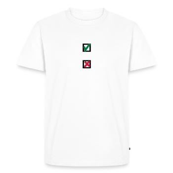 Croix, le choix, sélectionnez - T-shirt Premium bio Homme - blanc - Devant - Nico (187cm)