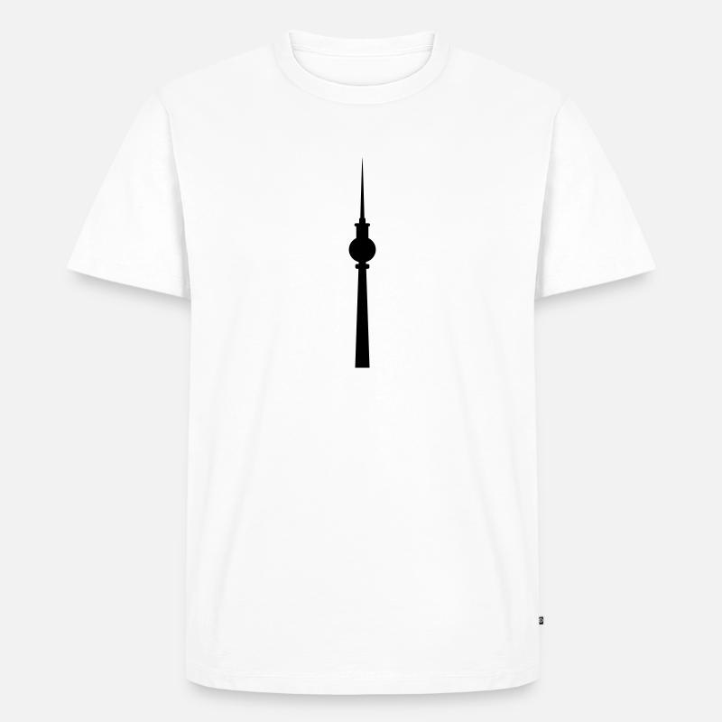 fernsehturm_2 - T-shirt Premium bio Homme - blanc
