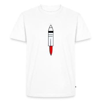 Vecteur de vol spatial spatial de fusée spatiale - T-shirt Premium bio Homme - blanc - Devant - Nico (187cm)