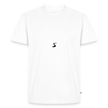 Street with median strip - Men's Premium Organic T-Shirt - white - Front - Nico (187cm)