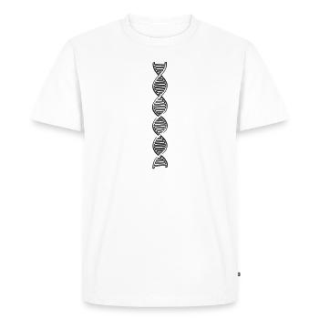 research dna dns genome gene science knowledge c - Men's Premium Organic T-Shirt - white - Front - Nico (187cm)