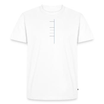 Pale - échelle - T-shirt Premium bio Homme - blanc - Devant - Nico (187cm)