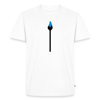 pinceau avec de la peinture - T-shirt Premium bio Homme - blanc - Devant - Nico (187cm)